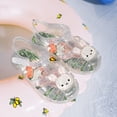 thumbnail image 4 of Ruyang Toddler Girls Jelly Sandals Cute Closed Toe Sandals Water-Resistant Beach Flat Sandal Non-Slip Bunny Shoes, 4 of 8