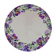 thumbnail image 4 of HAOXIT Wreath Tablecloth, Farmhouse Decor, Purple Flowers Round Tablecloths Circular Washable Polyester Table Cloths Cover for Kitchen Party Wedding Picnic Dining Decor 38-42, 4 of 8