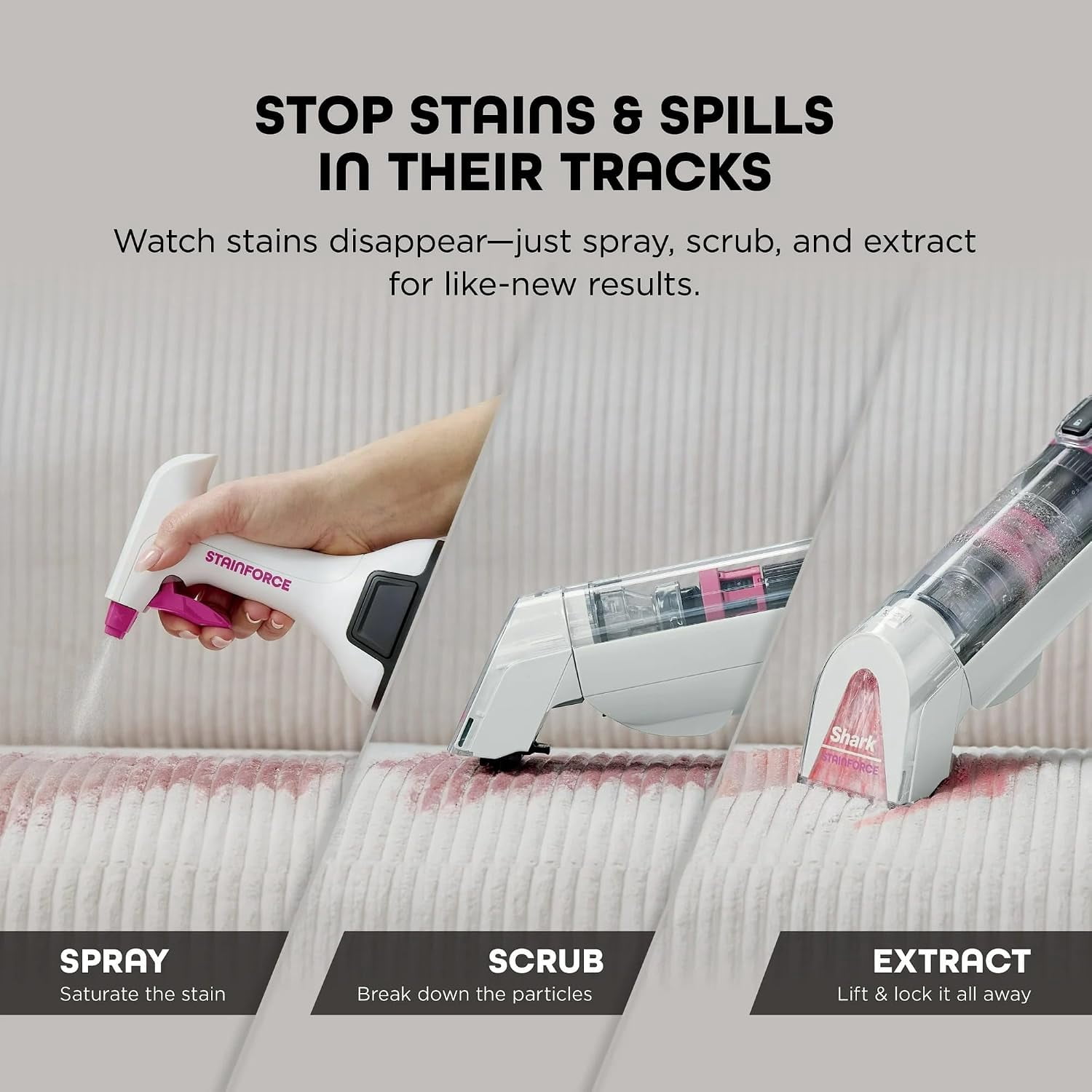 Shark StainForce HX100 Cordless Portable Stain & Odor Cleaner