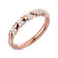 thumbnail image 2 of Diamond 1/10 ct tw Heart Stackable Ring in 10K Rose Gold, 2 of 4