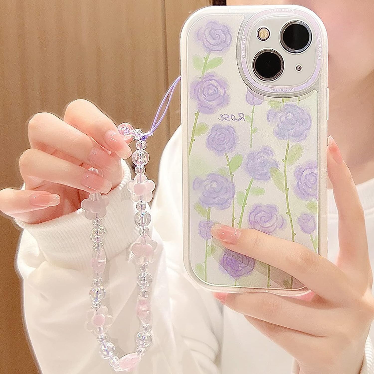 Compatible for iPhone 13 Case with Chain Shell Pattern with Lovely