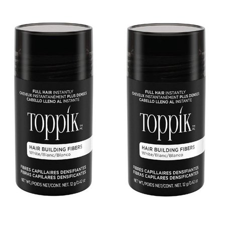 Toppik Hair Building Fibers, White, 0.42 oz - 2 Pack