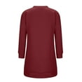 thumbnail image 4 of USSUMA Dresses for Women 2025 Casual Spring Women'S Casual Dresses Long Sleeve Crew Neck Casual Solid Color Dress with Pocket Hoodie Maxi Dress Trendy Dresses Birthday Wine Dress Size-XXXL, 4 of 5