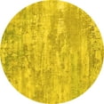 thumbnail image 1 of Ahgly Company Machine Washable Indoor Round Oriental Yellow Industrial Area Rugs, 7' Round, 1 of 4