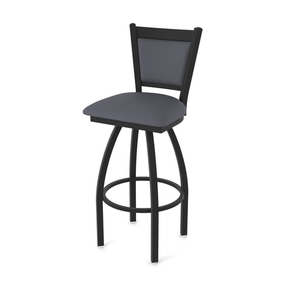 870 Hadleigh 25" Swivel Counter Stool with Black Wrinkle Finish and Canter Storm Seat and Back