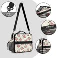 thumbnail image 6 of Insulated Lunch Bag Teen,Pioneer Flower Floral Print Pattern Toddler Lunch Bag Lunch Box,Bento School Lunch Bag with Adjustable Shoulder Strap and Bottle Holder, 6 of 6