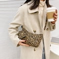 thumbnail image 2 of Bolso de hombro con cremallera y estampado de leopardo para mujer, bolso compuesto (amarillo) Likrtyny multifunción de oficina, 2 of 9