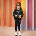 thumbnail image 3 of WOYY Toddler Girls Outfits Italy Printed Pullover Sweatshirt and Leggings Sweatsuits, 3 of 5