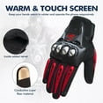 thumbnail image 3 of Motorcycle Gloves for Men, Full Finger Touchscreen Motorbike Gloves with Stainless Steel Protective fist shell for BMX ATV MTB Riding, Road Racing, Cycling, Motocross, 3 of 10