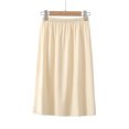 thumbnail image 5 of YUANxueke Mid Long Length Sleep Skirts for Women Elastic Waist Midi Skirt Pajamas Fashion Stretchy Underskirt, 5 of 6