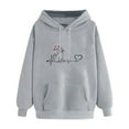 thumbnail image 4 of CONZONE Hoodies for Women Cartoon Cat Graphic Womens Pullover Hoodies Long Sleeve Hooded Sweatshirts Casual 2025 Fall Winter Clothes, 4 of 4