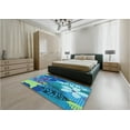 thumbnail image 4 of Ahgly Company Indoor Rectangle Patterned Blue Eyes Blue Area Rugs, 8' x 12', 4 of 6
