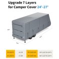thumbnail image 2 of Mescukay Travel Trailer RV Cover, Extra-Thick Upgraded 7 Layers for Camper Cover 24'-27', with Adhesive Repair Patches, 2Pcs Windproof Straps & 4 Tire Covers, 2 of 7