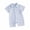 A-Blue20, variant on Summer Baby Rompers For Boys Infant Short Sleeve Button Down Collared Solid Color Textured One Piece Shorts Jumpsuit 0-18M Lovely Onesie