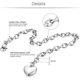 thumbnail image 4 of Jewelry Women's Heart Charm Bracelets Stainless Steel Link Bracelet Birthday Gifts for Women Jewelry, 4 of 4