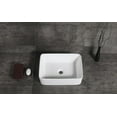 thumbnail image 3 of Mia Over the Counter Vessel Ceramic Basin Sink, Glossy White, 3 of 4