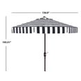 thumbnail image 4 of Safavieh Elsa 11' Market Crank Round Patio Umbrella, Black/White, 4 of 6