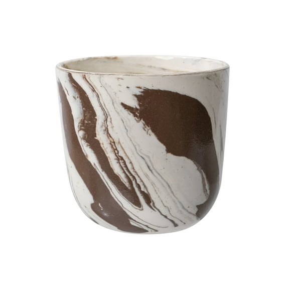 Mainstays Paxton 6.3" x 6.3" x 5.7" Round Red Canyon Ceramic Planter