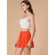 thumbnail image 4 of Pantalones Cortos Mini Allegra K de Playa Cintura Elástica Casual Ribete De Volantes Para Mujer Naranja S, 4 of 6