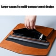 thumbnail image 5 of Magnetic Lock Leather File Bag A4 Paper File Bag Folder Bag Data Business Easy Briefcase Bag, 5 of 5