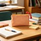 thumbnail image 4 of Monedero pequeño a cuadros para mujer – Organizador portátil de artículos de papelería con múltiples compartimentos para bolígrafos y lápices, estuche de tela para lápices para uso escolar o d, 4 of 6
