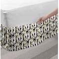 thumbnail image 2 of Geometric Bed Skirt, Abstract Triangles with Stripes and Rhombuses Dotted Background Modern Art, Elastic Bedskirt Dust Ruffle Wrap Around for Bedding Decor, 4 Sizes, Beige Black White, by Ambesonne, 2 of 2