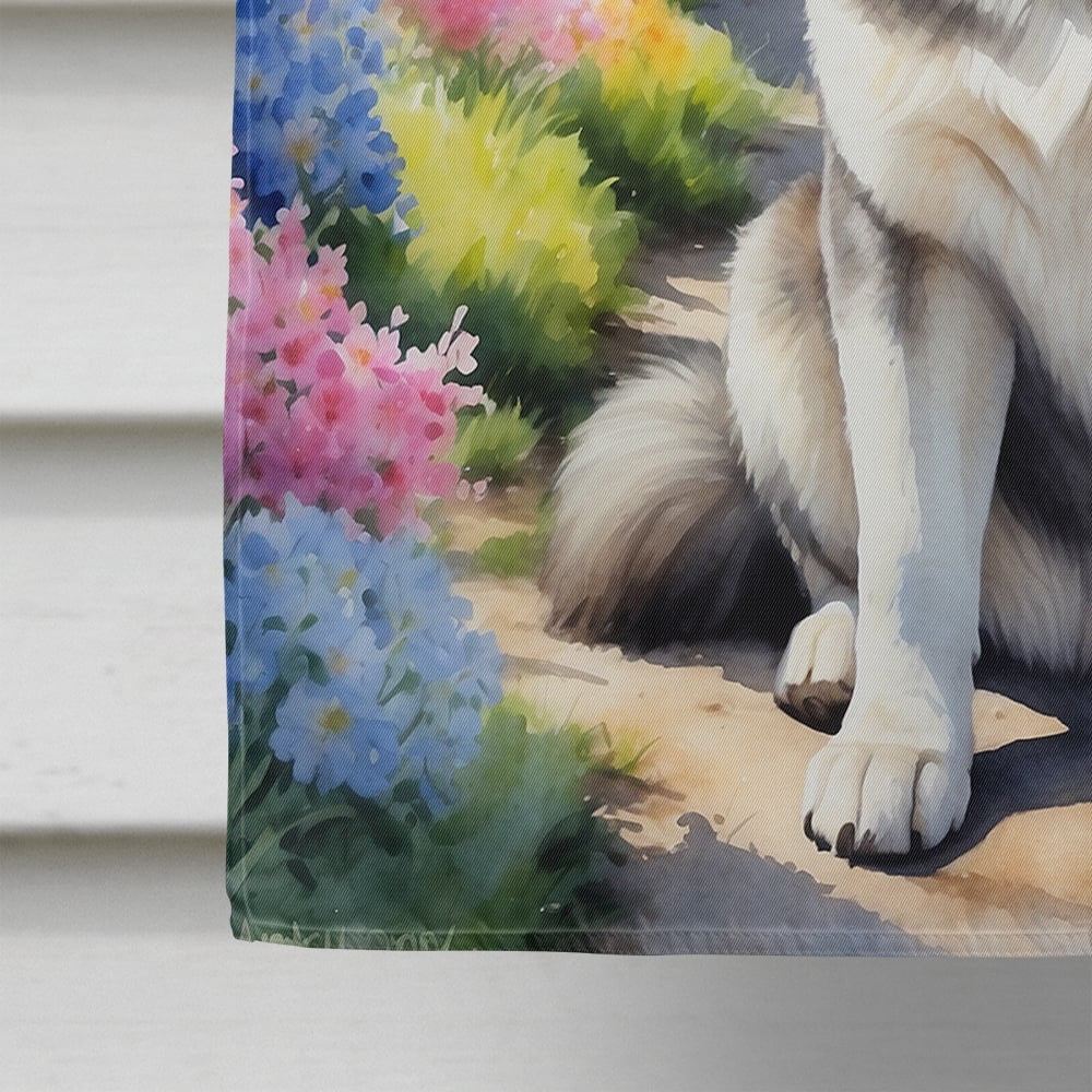 Alaskan Malamute Spring Garden House Flag 28 in x 40 in