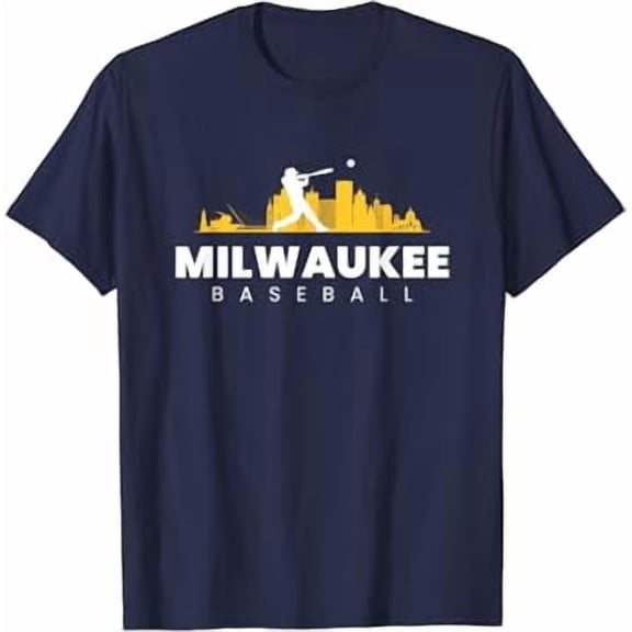 Milwaukee Baseball Vintage Minimalist Retro Baseball Lover T-Shirt