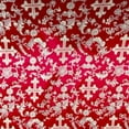thumbnail image 2 of Metallic Church Cross Brocade Fabric 60" Wide 100% Polyester Sold By The Yard Many Colors (Red / Gold), 2 of 4