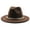Deep Coffee Color, variant on Cheers US Classic Hat Big Chain Wide Brim Autumn Winter Sun All Match Felt Cap Jazz Hat for Daily Wear