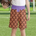 thumbnail image 2 of Ice Cream Shorts Boys Summer Cute Preppy Ice Cream Shorts Kids Elastic Waist Baseball Active Track Short Pants Purple 11 Y 12 Y, 2 of 4