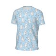 thumbnail image 6 of Wukai Rabbit And Bird Print Men's Short-Sleeved Mesh T-Shirt,Quick-Dry Short Sleeve Workout T-Shirt-4X-Large, 6 of 8