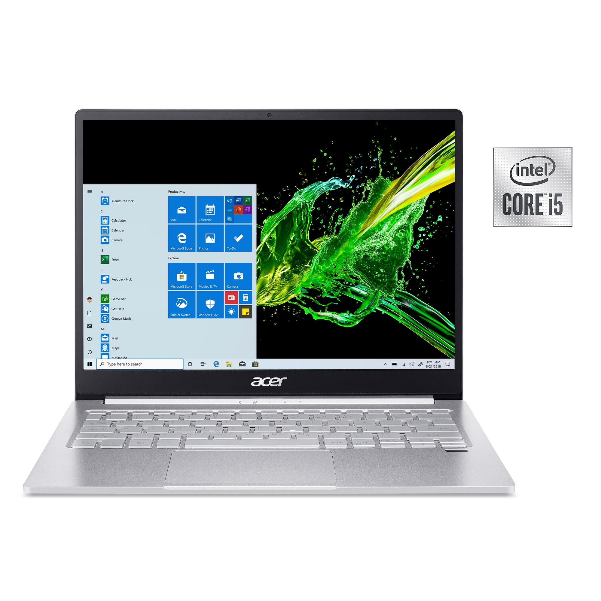 Torches zone educator Acer Swift 3, 13.5" 2K UHD, Intel Core i5 1035G4, 8GB RAM, 256GB SSD,  Silver, Windows 10, SF313-52-526M - Walmart.com