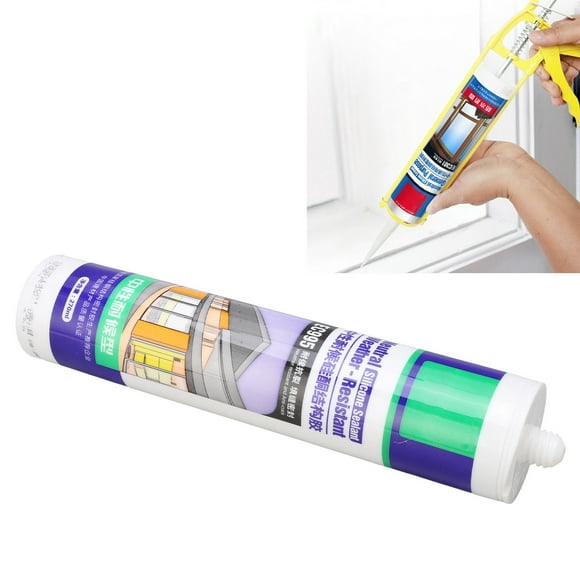 Waterproof Silicone Sealant, Neutral Crack Transparent Caulking Silicone Adhesive Durable Bonding for RV