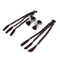 thumbnail image 3 of Hair Extension, Braid Hair Extension Easy To Use 2 Pcs with 2 Bow Wig Clips for Styling Deep Brown,Light Brown, 3 of 7