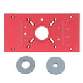 thumbnail image 2 of Router Table Insert Plate, Aluminum Alloy Fine Alignment Safer Clamping Easy Install with Rings for Woodworking, 2 of 7