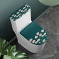 thumbnail image 2 of FOR U DESIGNS Flower Print Toilet Lid Cover with Toilet Tank Lid Cover Portable 2 Pcs Bathroom Toilet Cozy Set Universal Fit for Oval Elongated Round Toilet Seat Covers, 2 of 8