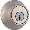 thumbnail image 3 of Fairfax Satin Nickel Front Door Knob with Deadbolt  Reversible Exterior/Interior Entry Door Knob with Key and Deadbolt Lock  Front Door Knobs with Lock/Front Door Lock  Traditional Home D, 3 of 9