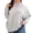 Gray, variant on Womens Plus Size Turtleneck Sweaters Knit Long Sleeve Sweater Shirts Casual Oversized Chunky Fall Winter Jumper Blouses Beige