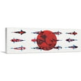 thumbnail image 1 of ARTCANVAS Koi Carp Fish Japan Flag Canvas Art Print - Size: 60" x 20" (1.50" Deep), 1 of 9