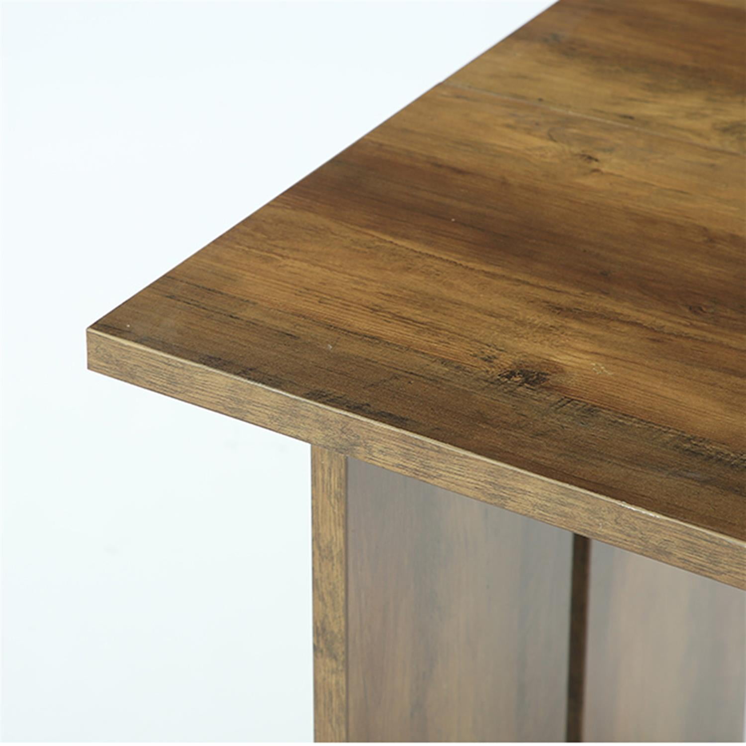 Demi Bonn 63" Dining Table, Farmhouse Dining Room Table Kitchen Table for 4-6 for Dining Room, Home Office, Living Room Furniture, Brown