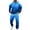 Blue, variant on Men's Tracksuits 2 Piece Set Color Patchwork Loose Fit Hoodie Sweatshirt and Joggers Sweatpants Sets Versatile Fall Winter Long Sleeve Pullover Suit with Pocket
