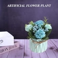 thumbnail image 4 of Flores artificiales en macetas Laklulu, pequeños jarrones de cerámica, plantas de flores falsas para la decoración de la mesa del interior del hogar y la oficina, hortensias de flores artificiales, 4 of 5