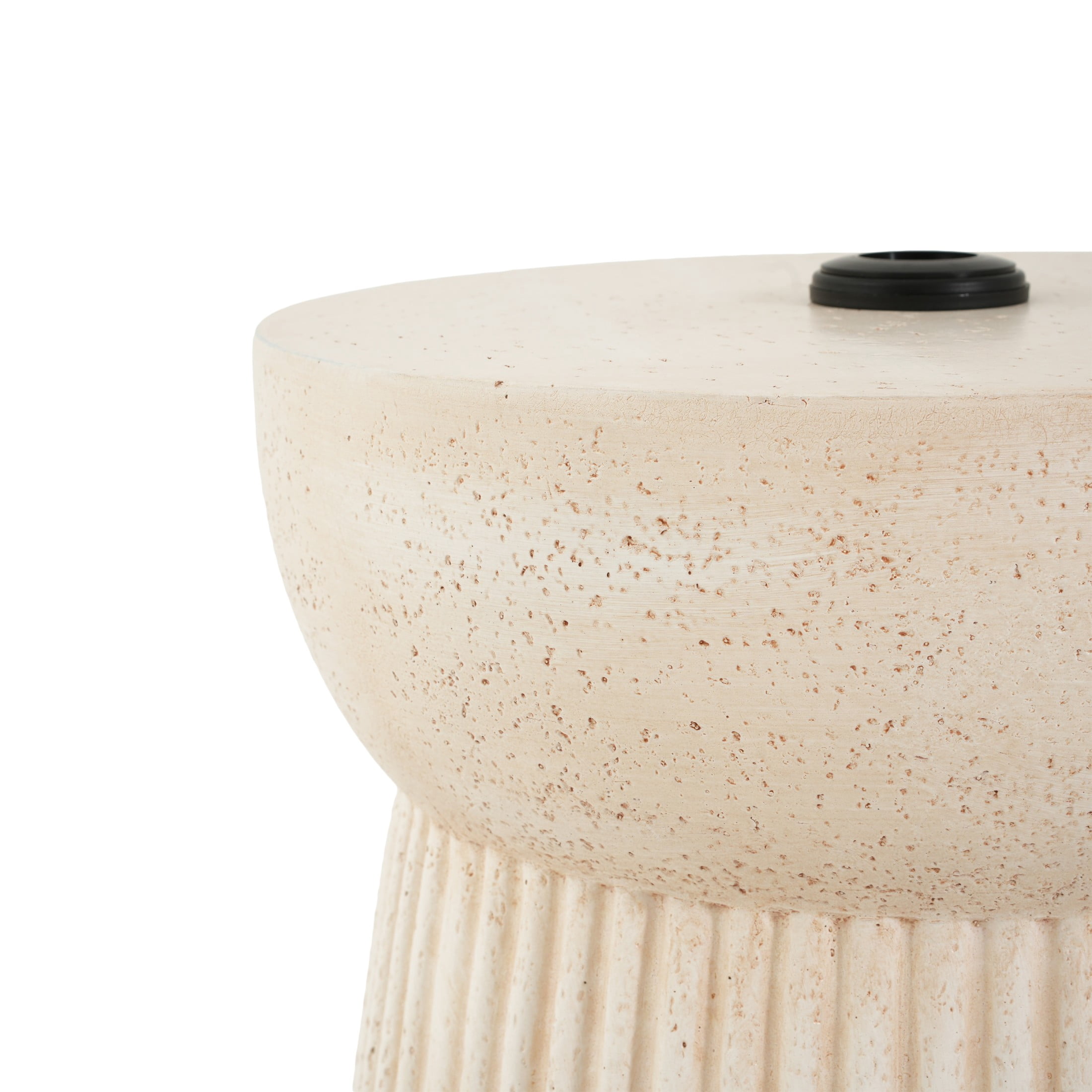 Christopher Knight Home Sand Fillable MGO Hourglass Umbrella Base Side Table, Beige Travertine