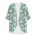 thumbnail image 4 of yoeyez Women Kimono Cardigans,Women's Floral Printed Puff Sleeve Tops Cover Up Summer Casual Loose Fit Blouses Loose Fit Multicolor,S, 4 of 5