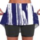 thumbnail image 1 of Jacenvly - Faldas de yoga para mujer, de moda, de verano, con estampado degradado, plisadas, de tenis, elásticas y atléticas, de dos piezas, cómodas, en azul, 1 of 7
