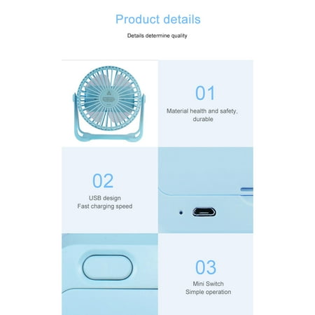 

Battery Fan Mini Desk Fan Small Super Quiet Personal Air Cooler USB Power Portable Table Fan Father s Day gifts for Desk