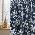 thumbnail image 3 of Cortinas Transparentes de Cenefa Navideñas para Sala de Estar y Recámara, Cortinas con Estampado de Lámina Azul Nieve, Decoraciones de Cortinas Navideñas para Ventana, Juego, 3 of 4