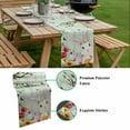 thumbnail image 5 of Easter Table Runner - 90 Inch Long, Kitchen Dining Table Runner Dresser Scarves, Spring Watercolor Bunny Eggs Tulip Wooden Grain Teal Farmhouse Decor for Coffee Tables Wedding Party Banquet, 5 of 8
