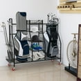 thumbnail image 5 of Gymax Extra Large Golf Bag Storage Organizer for Garage Fits 2 Golf Bags & Accessories, 5 of 10